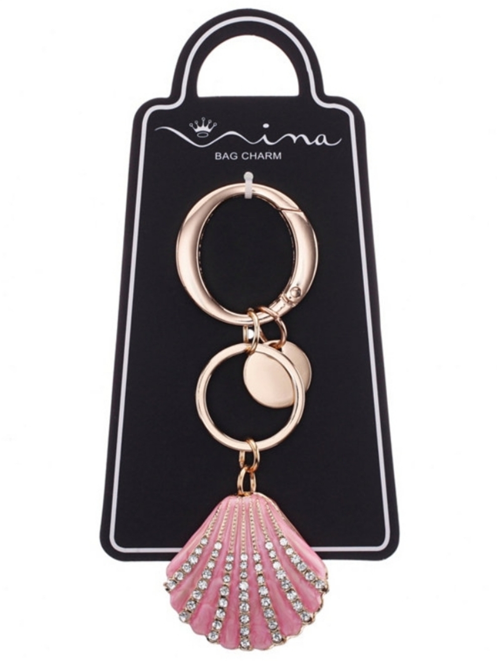 Pink Pearl Seashell Bag Charm - NWT - Picture 4 of 7